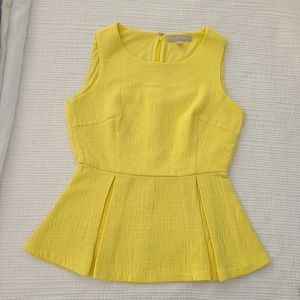 J Crew Yellow Peplum Top